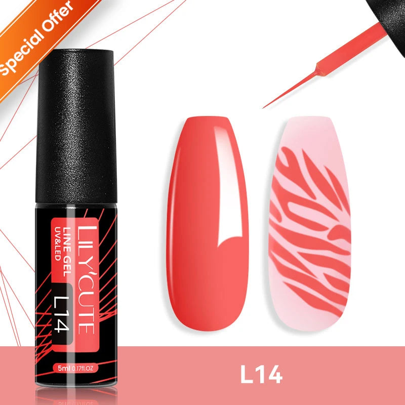 LILYCUTE 7ML Colorful Gel Nail Polish 129 Colors Long Lasting For Manicure Semi Permanent Base Top Coat Nail Art UV Gel Va...