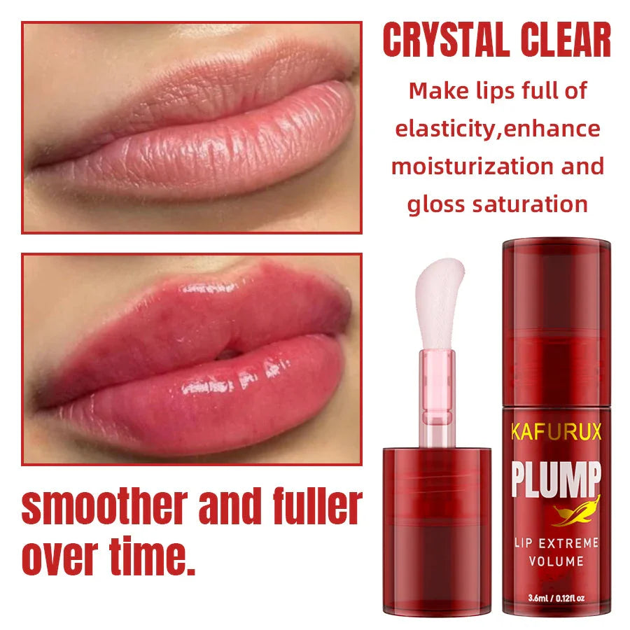 1PC Lip Plump Long Lasting Lip Oil Moisturizing Lip Gloss Serum Instant Volumising Essence Oil Repair Lip Fine Lines Incre...