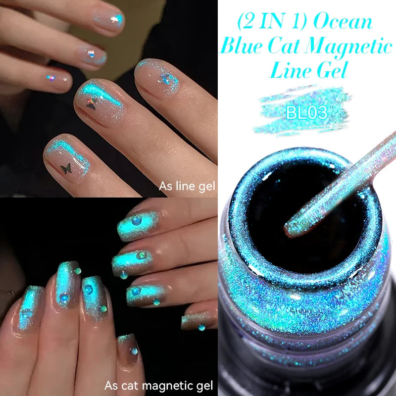 LILYCUTE 5ML Metallic Painting Liner Gel Nail Polish Super Bright Gold Silver Mirror Drawing Gel Semi Permanent Line Frenc...
