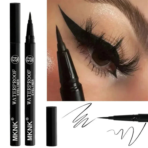 1/2 PCS Black Quick-Dry Eyeliner Pencil - 24H Lasting Smooth Matte Waterproof Anti-Smudge Liquid Eyeliner Makeup for Eyes Aurora Glow Avenue