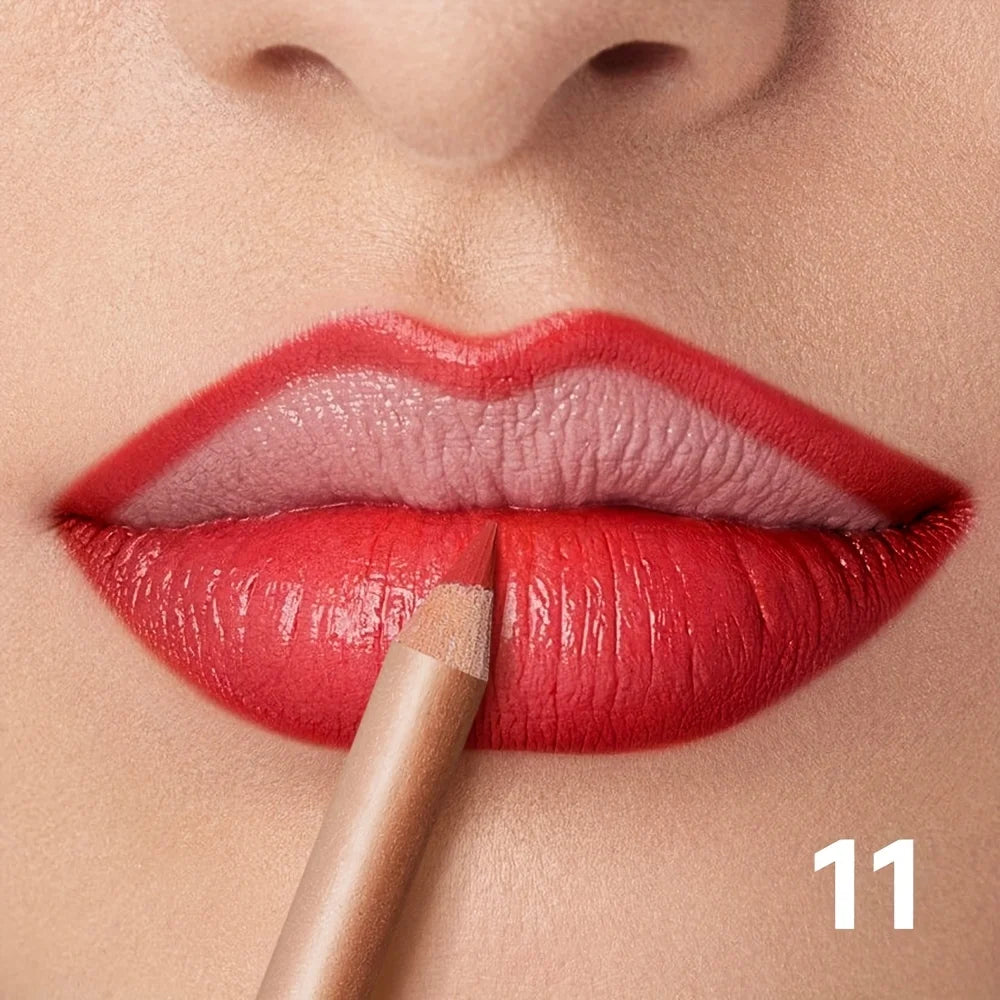 Matte Nude Lip Liner Pigmentation Long-Lasting Waterproof /Pencil Formula, Lip Pencil for Precise Lip Line, Lip Glossy Eff...