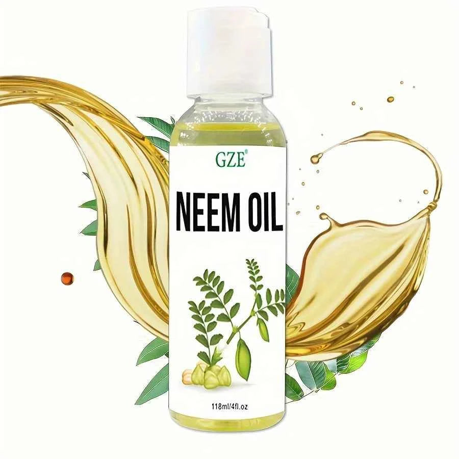 GZE Neem Oil for Skin, Hair Growth Undiluted Cold-Pressed, Uses for Hair, Skin, and Nails - 