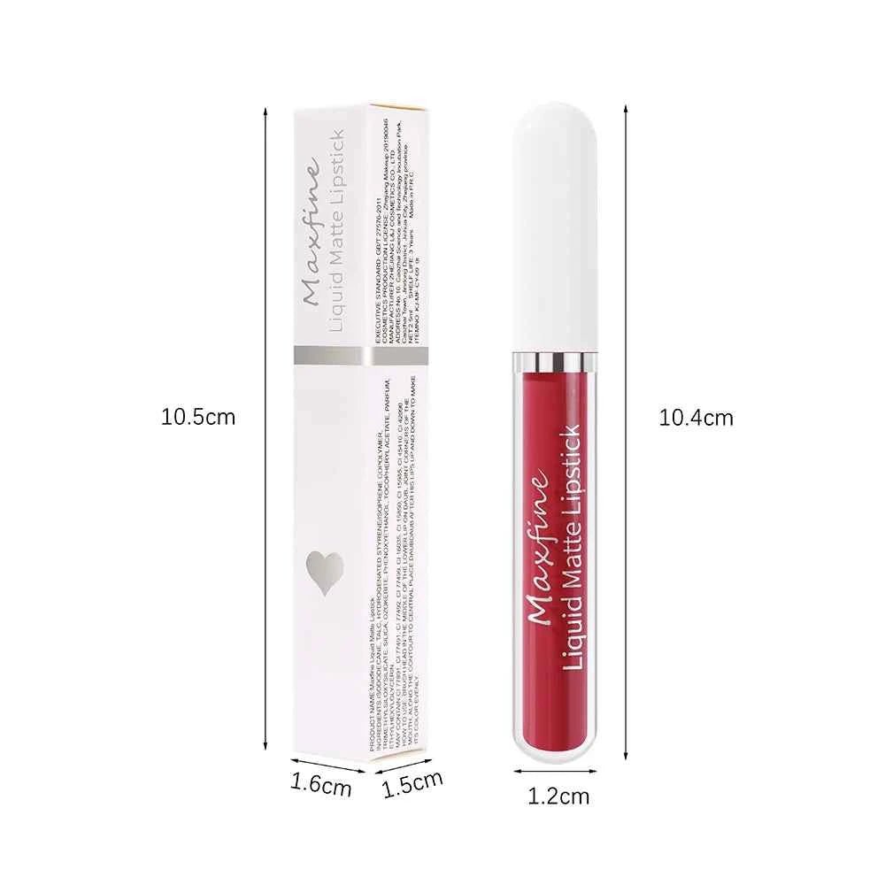 Waterproof Long Lasting Matte Lip Gloss Non Stick Cup Liquid lipstick - 
