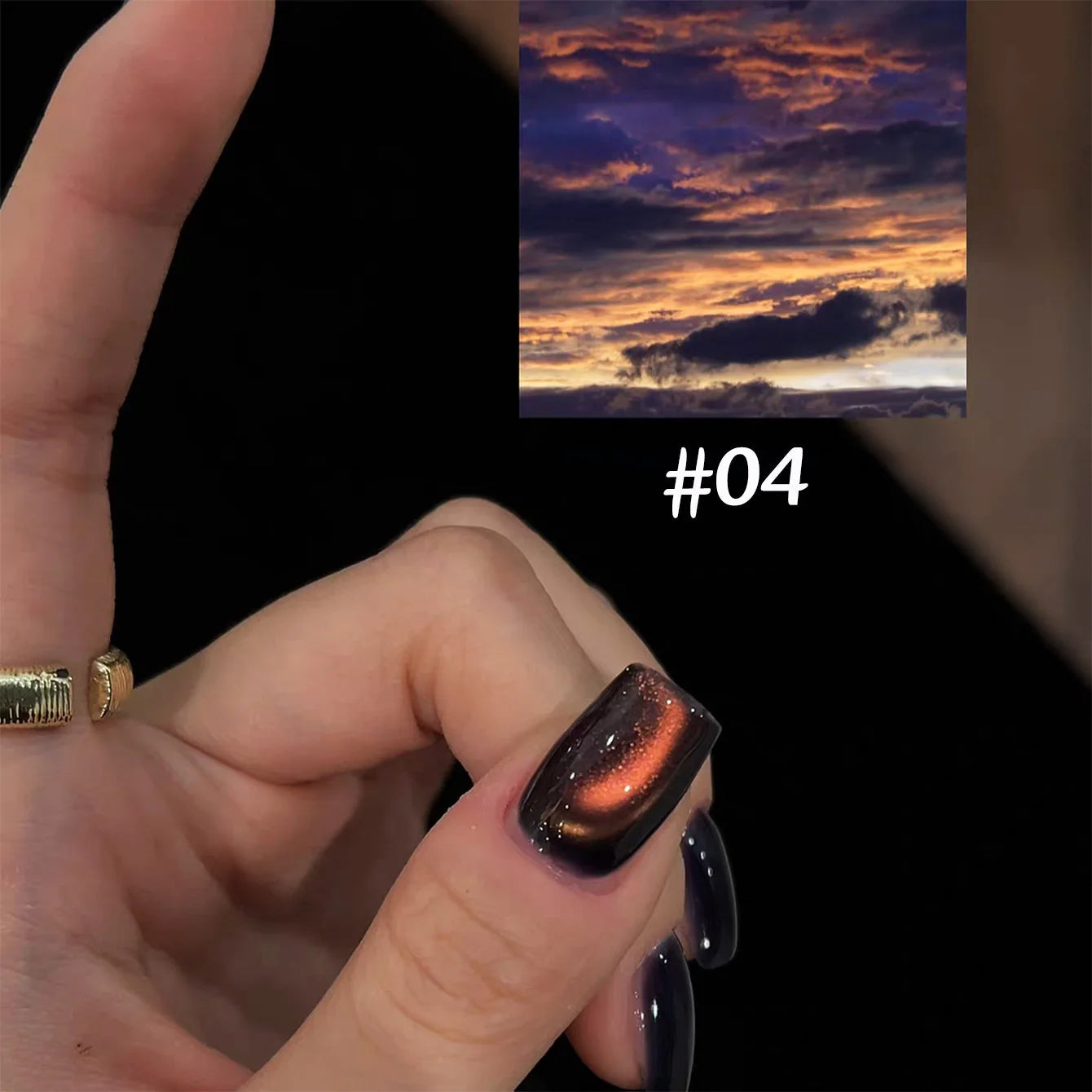 1-12pcs WS Autumn Winter Nails Sea Sunset Amber Blue Gold Linght Crystal Glass Bead Cat Eye Gel Nail Polish Nail Salon Home DIY xiaguangwanzhan04