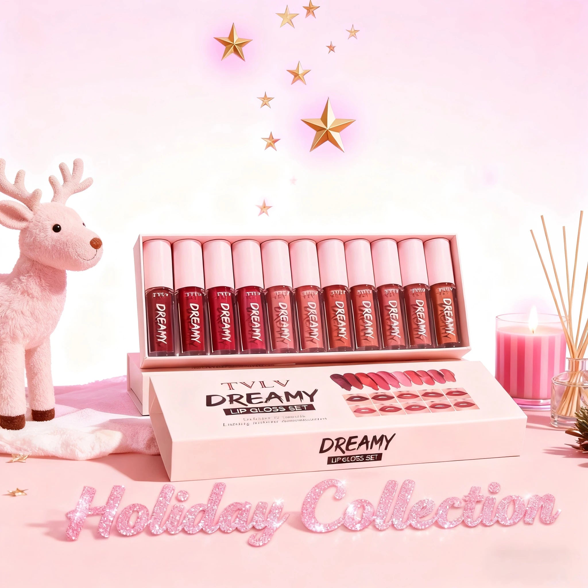 10 Color Mouth Red Lip Glaze Makeup Set, Exquisite, Practical, Comfortable, Portable, Easy To Apply Makeup Set - 