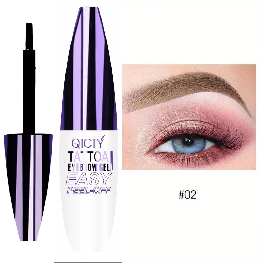 Lasting 3 Days Tattoo Easy Peel Off Eyebrow Gel Cream Types Long-Lasting Smudge-Proof Sweat Resistant Waterproof Cosmetics Q538-102Light Brown