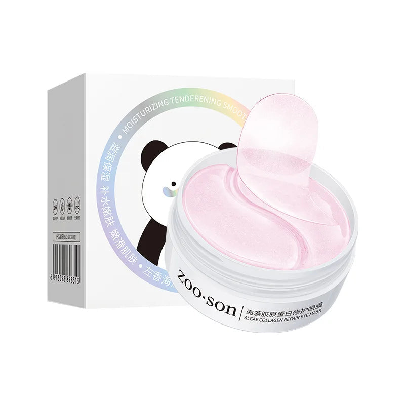 60pcs/box BIOAQUA Seaweed Crystal Collagen Eye Mask Anti Dark Circles Remove Eye Bags Moisturizing Eye Patches Aurora Glow...