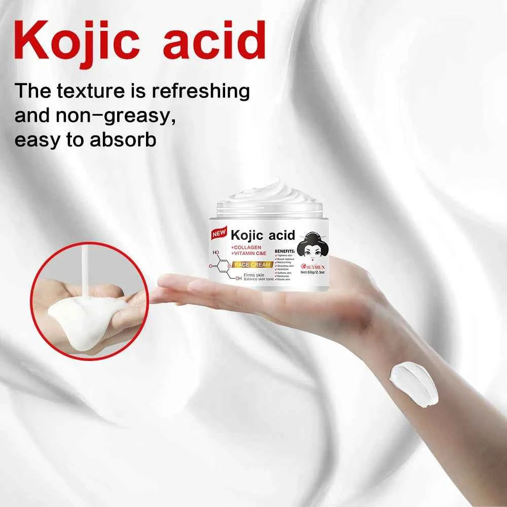 SUYARUN Kojic Acid Serum & Cream Bundle - Brightening Set for Dark Spots, Acne Scars, Anti-Aging | 2-in-1 Skincare Combo. - 