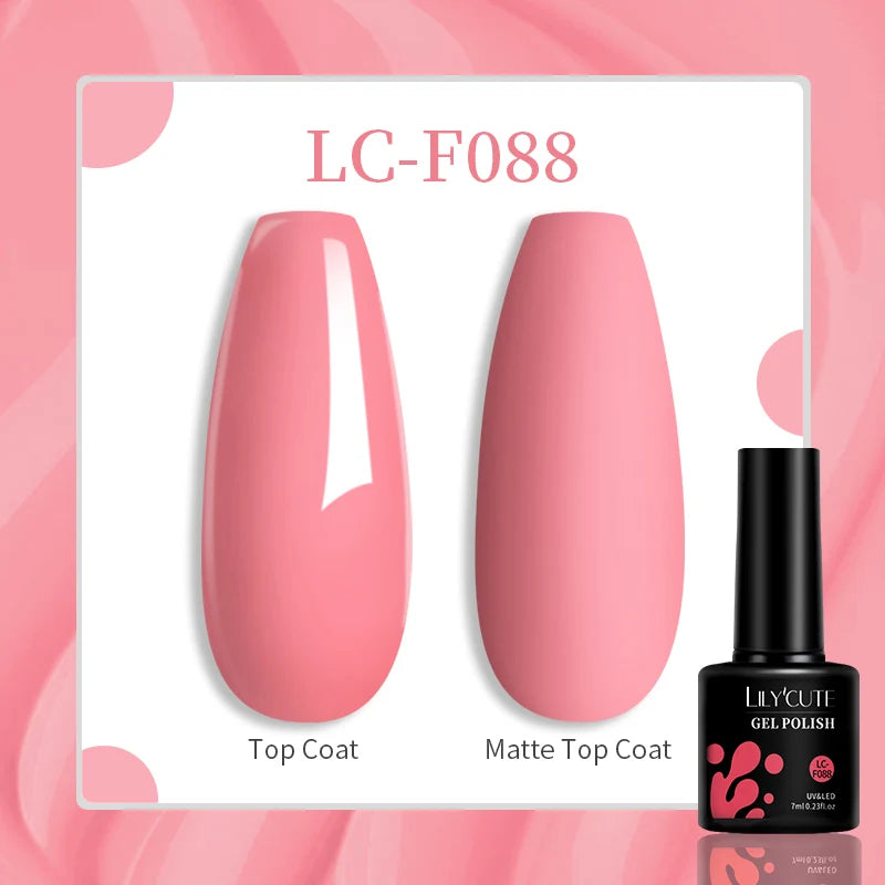 LILYCUTE 129 Colors 7ML Nail Gel Polish Nail Supplies Vernis Semi Permanent Nail Art Manicure Soak Off LED UV Gel Nail Var...