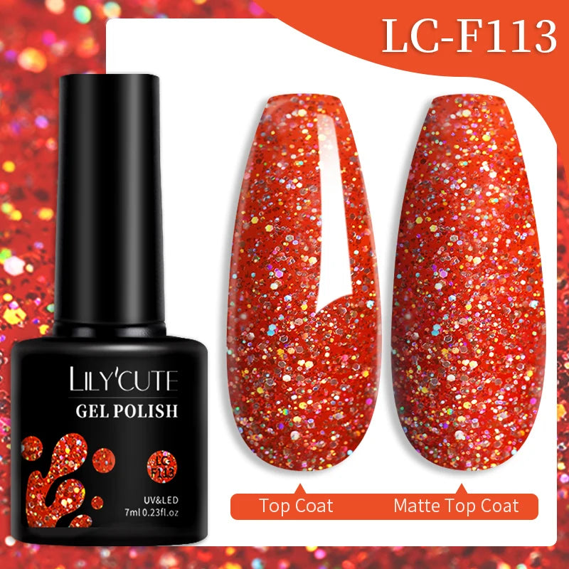 LILYCUTE Ancora Red Color Gel Nail Polish 152 Colors Fall Winter Trendy Long-Lasting French Style For Manicure Nail Art UV...