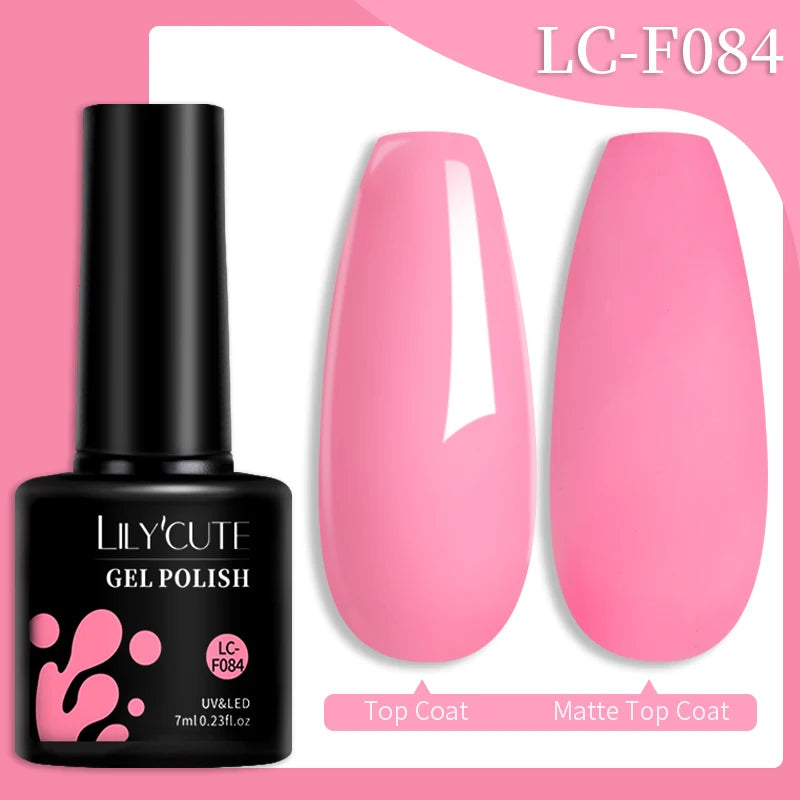 LILYCUTE 7ML Colorful Gel Nail Polish 129 Colors Long Lasting For Manicure Semi Permanent Base Top Coat Nail Art UV Gel Va...