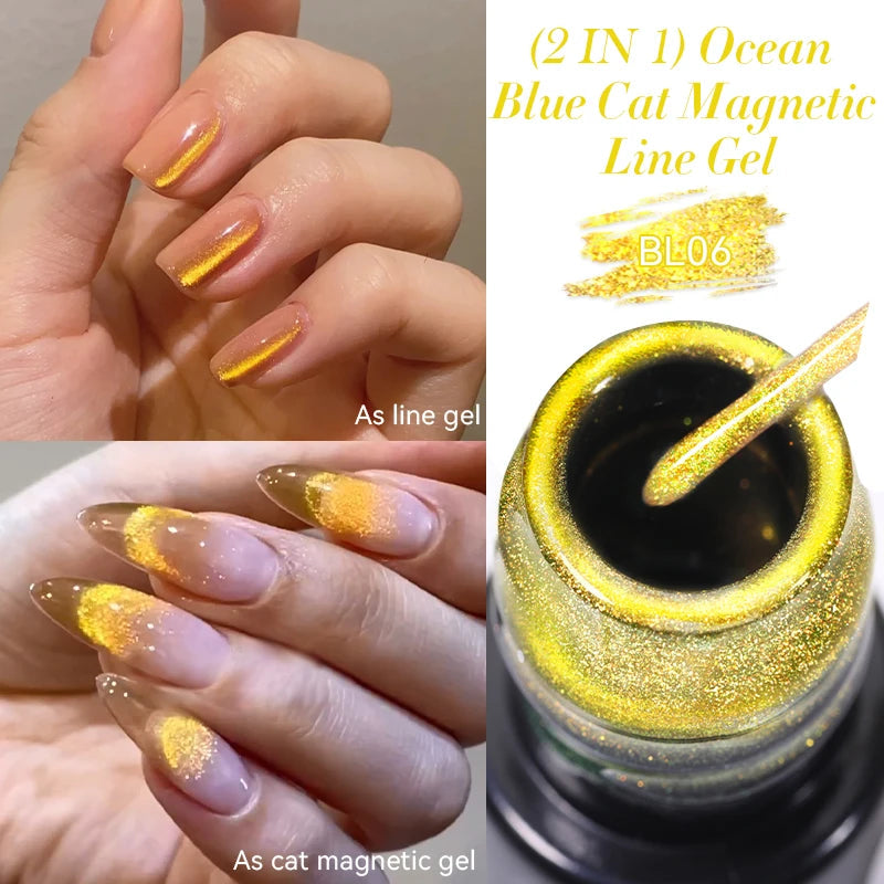 LILYCUTE 5ML Metallic Painting Liner Gel Nail Polish Super Bright Gold Silver Mirror Drawing Gel Semi Permanent Line Frenc...