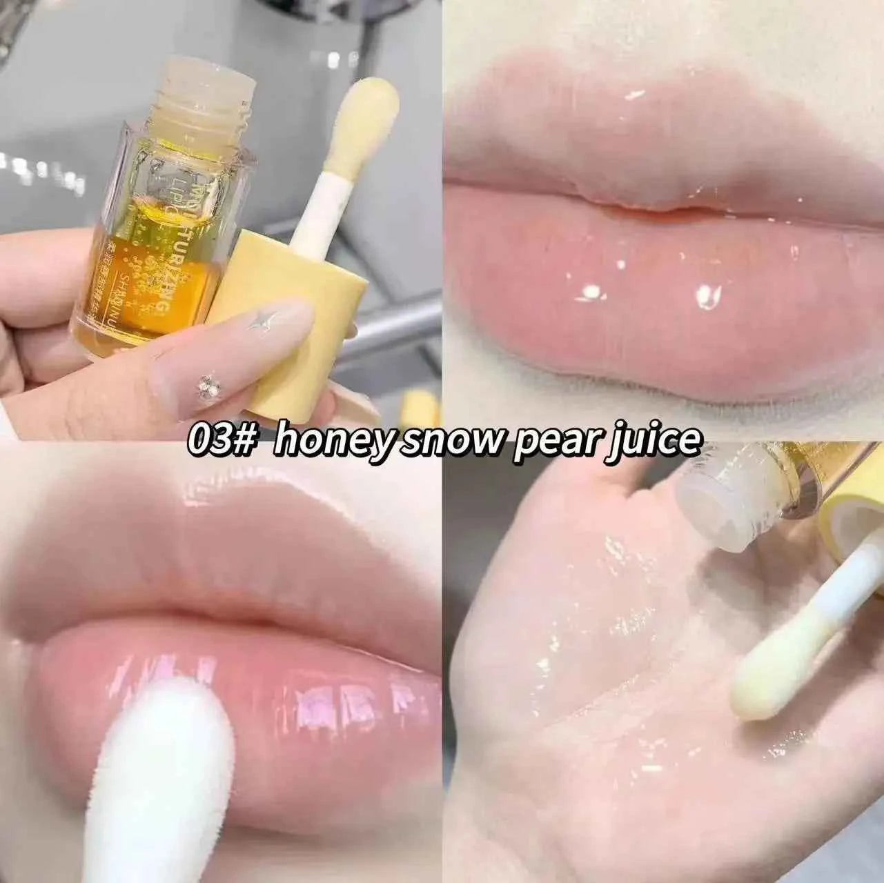 Water Light Lip Gloss Moisturizer Transparent Jelly Mirror Fruit Crystal Lip Oil Clear Hydrating Plumping Korean Lip Care ...