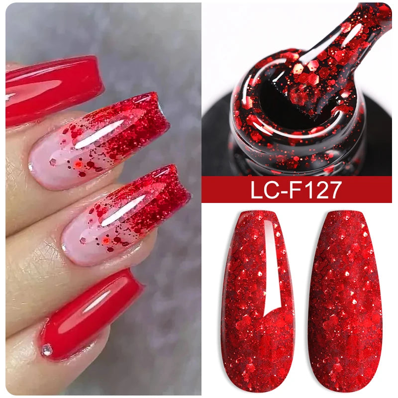 LILYCUTE Ancora Red Color Gel Nail Polish 152 Colors Fall Winter Trendy Long-Lasting French Style For Manicure Nail Art UV...