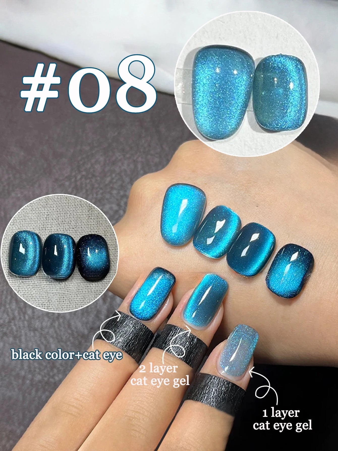 1-24pcs WS White Silver Cat Eye Magnetic Gel Nail Polish Ultra Shine Soak Off UV Gel Mirror Glass Cat Magnet Gel Varnish X...