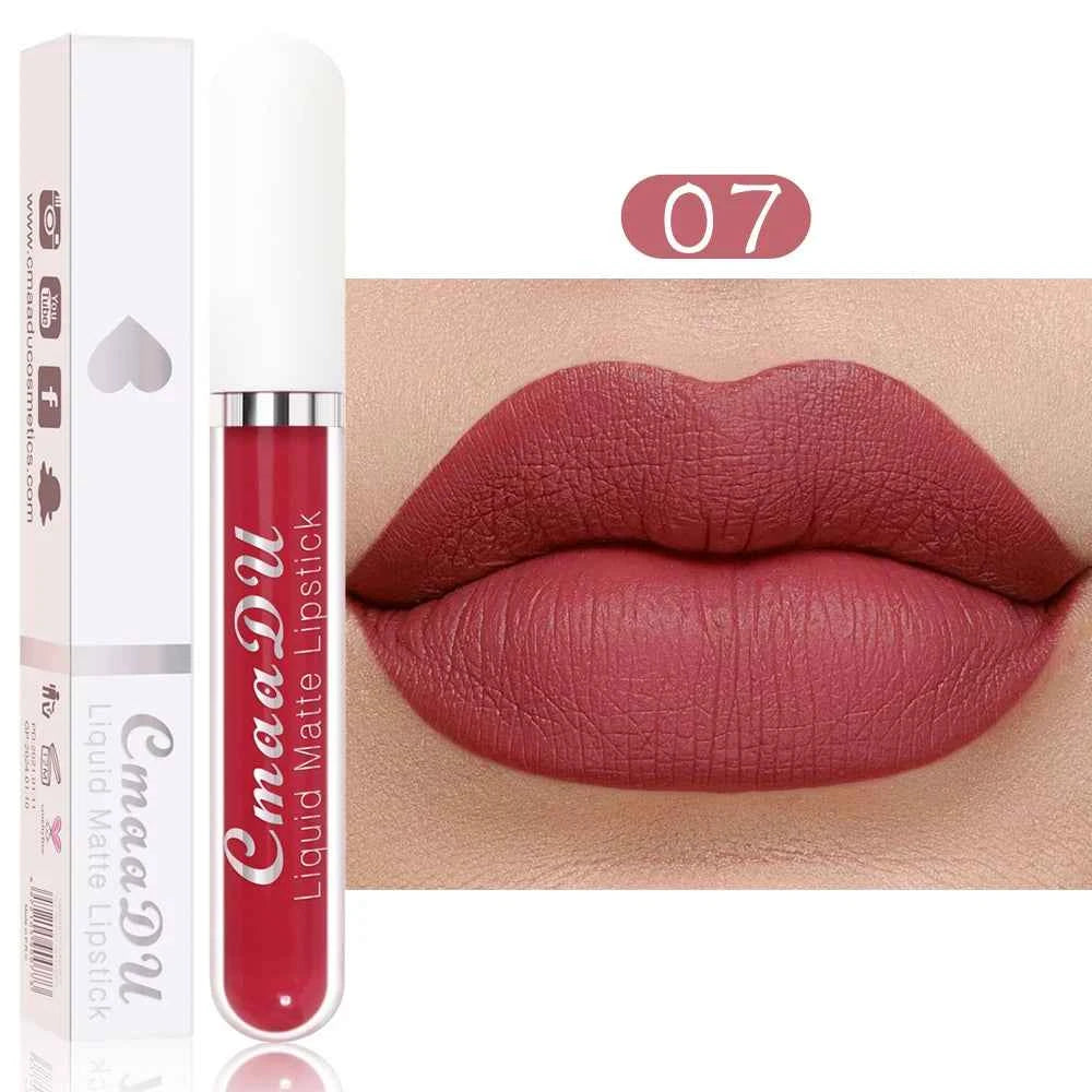 Waterproof Long Lasting Matte Lip Gloss Non Stick Cup Liquid lipstick 07 - 
