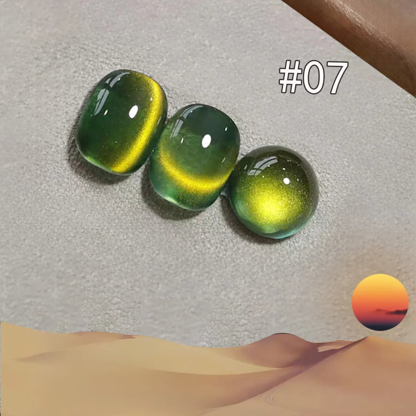 1-12pcs WS Autumn Winter Nails Sea Sunset Amber Blue Gold Linght Crystal Glass Bead Cat Eye Gel Nail Polish Nail Salon Hom...