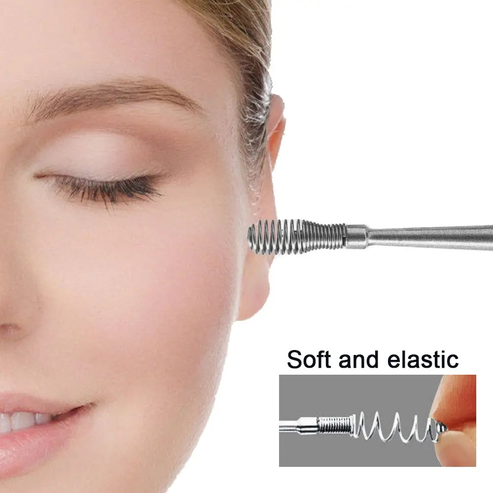 6Pcs/set Ear Wax Pickers Earpick Wax Remover Stainless Steel Piercing Kit Earwax Curette Spoon Care Ear Clean Toolear Clea...