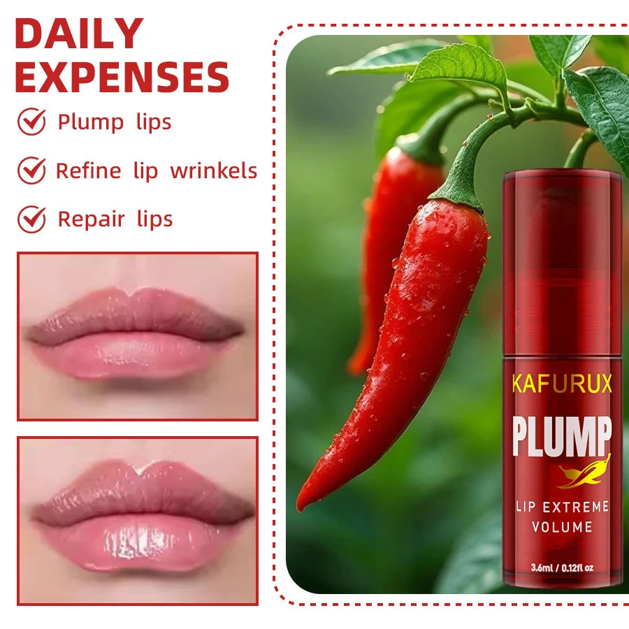 1PC Lip Plump Long Lasting Lip Oil Moisturizing Lip Gloss Serum Instant Volumising Essence Oil Repair Lip Fine Lines Incre...