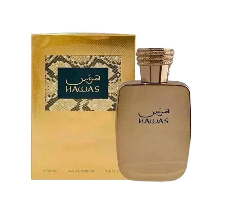 Hawas Ice For Him, Hawas Cologne For Men EDP 100ML (3.4Oz) | Long-Lasting Eau De Parfum | Ideal For Holiday Gift Gold 100ml United States