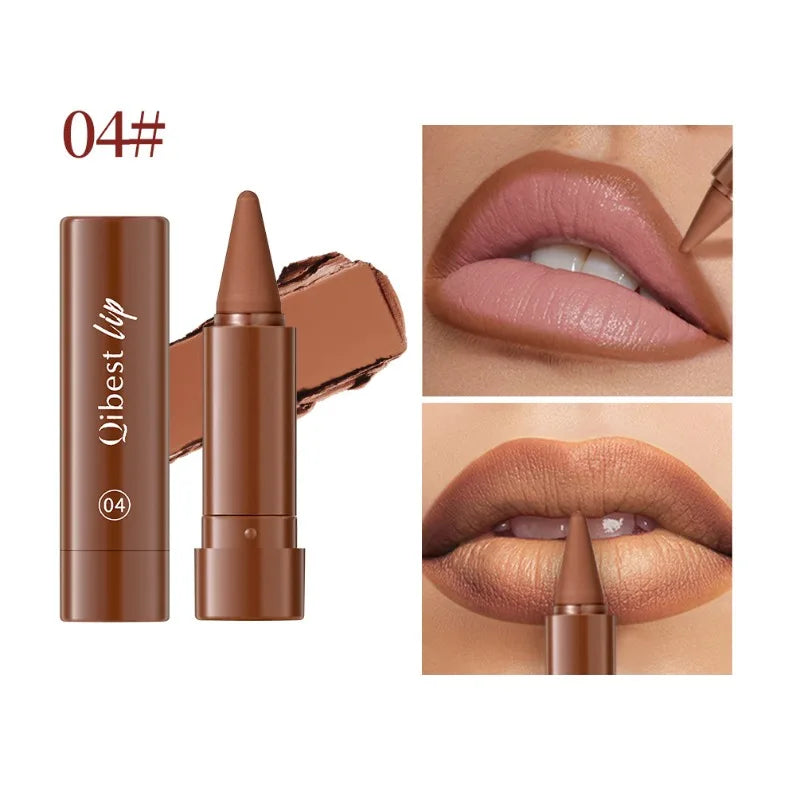 Tapered Lip Liner Pencil Set Matte Red Brown Velvet Lipstick Lasting Waterproof Non Sticky Contouring Tint Lipliner Lip Makeup 04