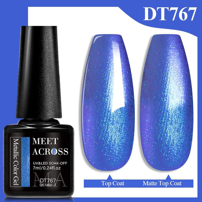 MEET ACROSS 7ml Popular Series Nail Gel Polish 140 Colors Soak Off UV/LED Long Lasting Nail Art Gel Varnish for Manicure N...