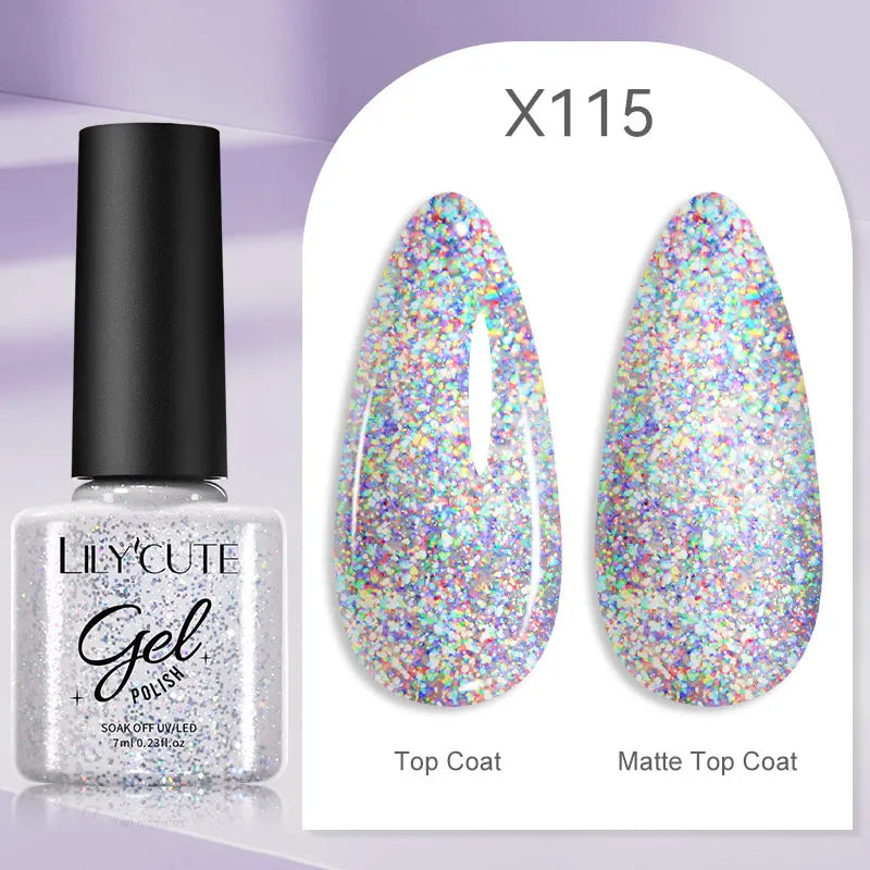 LILYCUTE 129 Colors 7ML Nail Gel Polish Nail Supplies Vernis Semi Permanent Nail Art Manicure Soak Off LED UV Gel Nail Var...