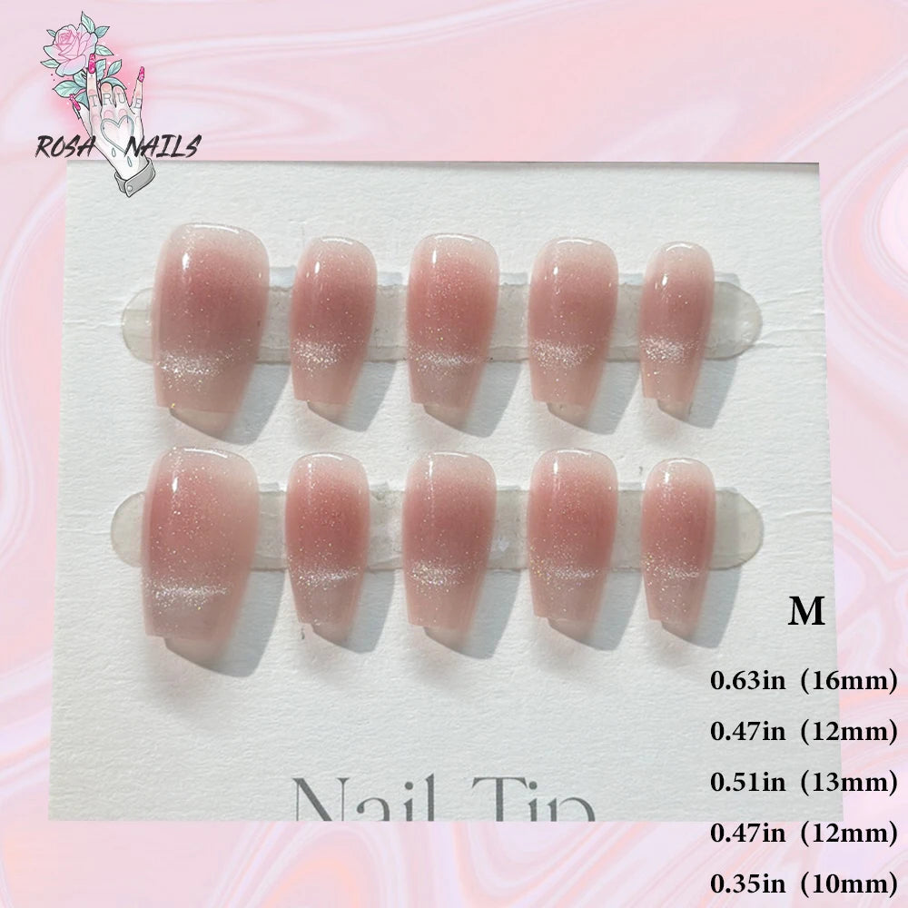 Silver Star Fake Nail Pressons Short Square Clear Rhinestones Punk Tip Saturn Stars False Tips Presson Y2k Black Press on Nails M (A001)