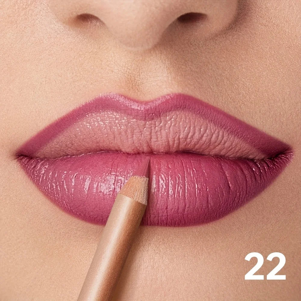 Matte Nude Lip Liner Pigmentation Long-Lasting Waterproof /Pencil Formula, Lip Pencil for Precise Lip Line, Lip Glossy Eff...