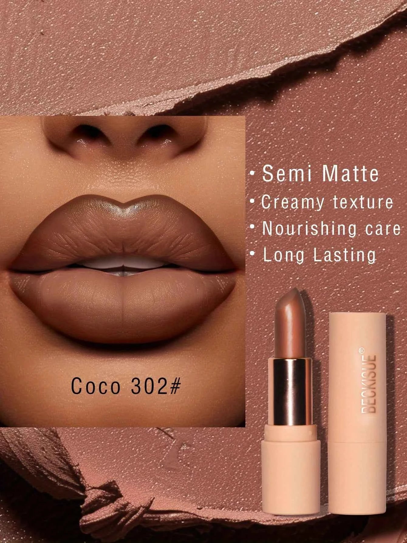 Coffee Velvet Lipstick - Luxurious Deep Nourishing Matte Finish Long-Lasting Waterproof Lip Color