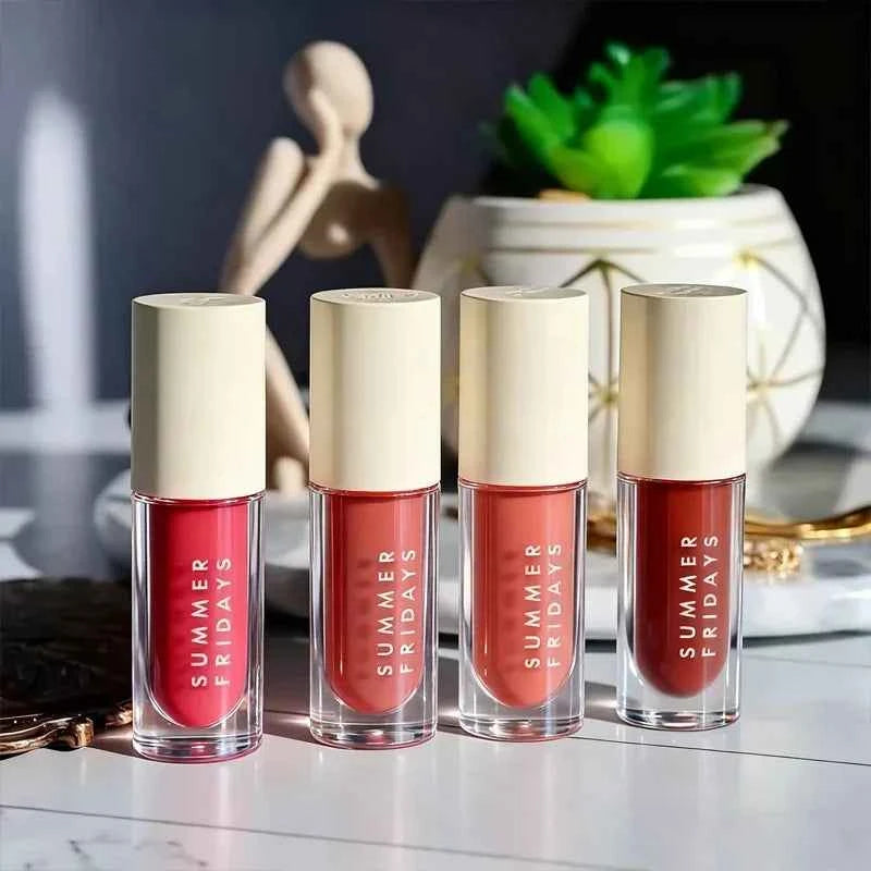 Summer Fridays Lip Balm Moisturizing Mirror Lip Gloss Lip Vanilla Pink Sugar Pink Guava Smell Lipstick Transparent Oil Mak...