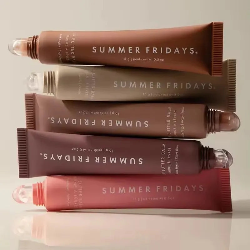 Summer Fridays Lip Balm Moisturizing Mirror Lip Gloss Lip Vanilla Pink Sugar Coffee Cake Smell Lipstick Transparent Makeup...