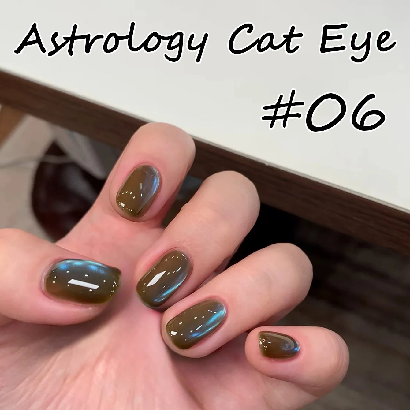 1-12pcs WS Autumn Winter Nails Sea Sunset Amber Blue Gold Linght Crystal Glass Bead Cat Eye Gel Nail Polish Nail Salon Hom...