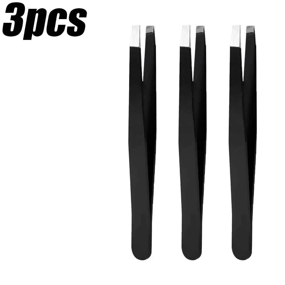 1/10pcs Black Precision Eyebrow Tweezers Stainless Steel Eye Brow Tools Professional Facial Hair Removal Shaping Makeup To...