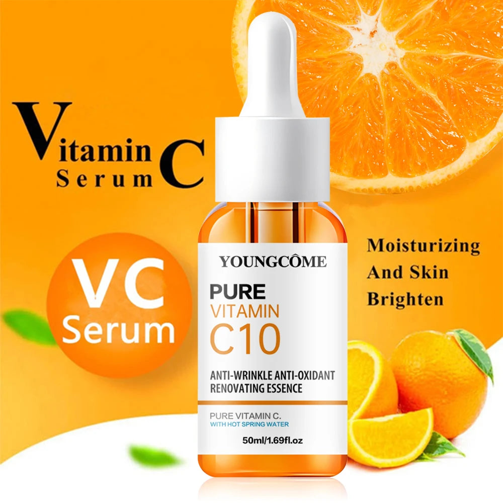 Vitamin C Facial Essence Hyaluronic Acid Dark Skin Brighten Serum Fade Fine Lines Moisturizing Repair Dull Serum Face Skin...