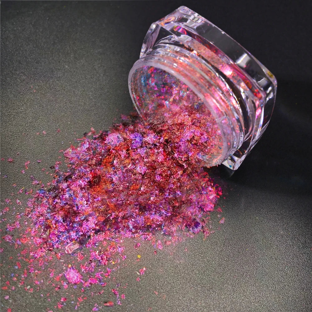 Holographic Mirror Mermaid Nail Glitter Powder - 19 Colors FT230-3 - 