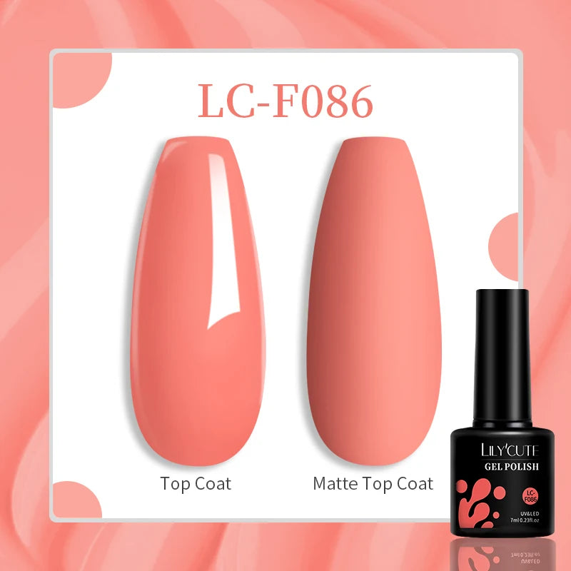 LILYCUTE 129 Colors 7ML Nail Gel Polish Nail Supplies Vernis Semi Permanent Nail Art Manicure Soak Off LED UV Gel Nail Var...