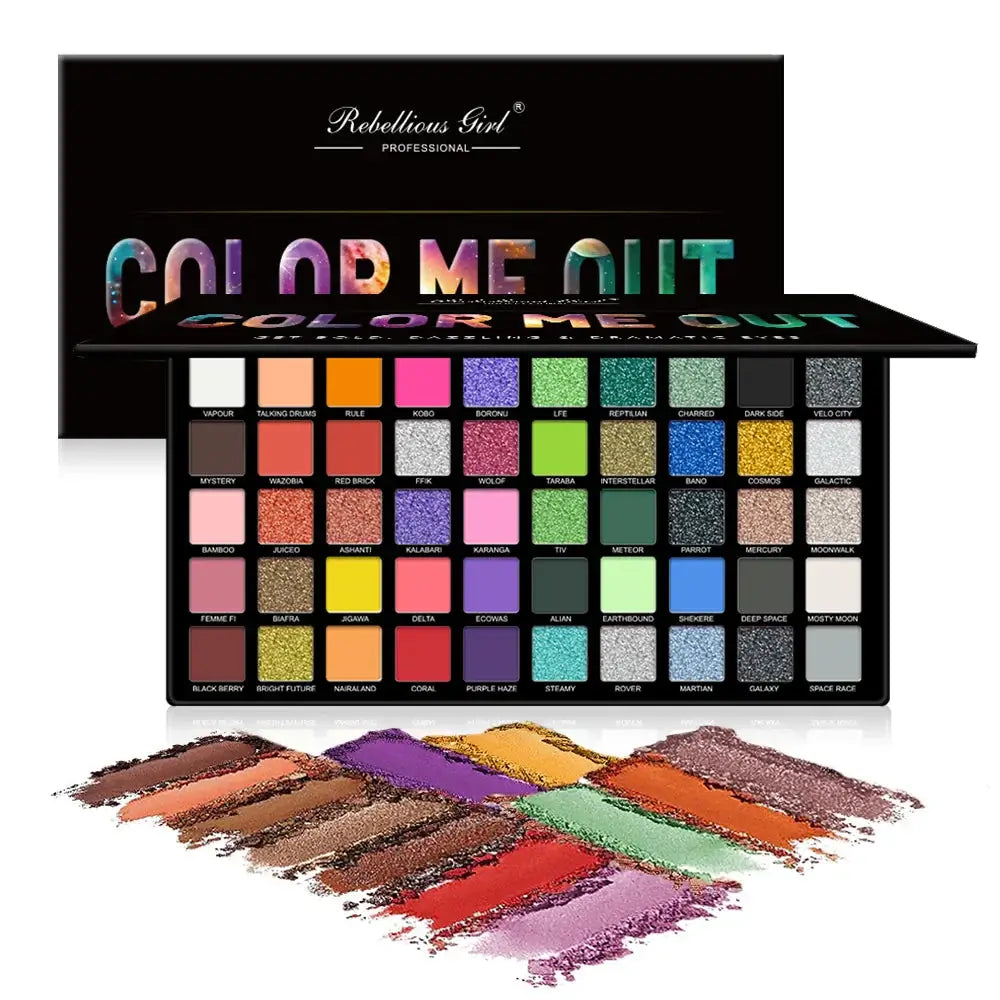 50Color Eye Shadow palette Matte Shimmer Makeup Plate Highly Colored Color Powder Durable Waterproof Eye Shadow Makeup Cos...