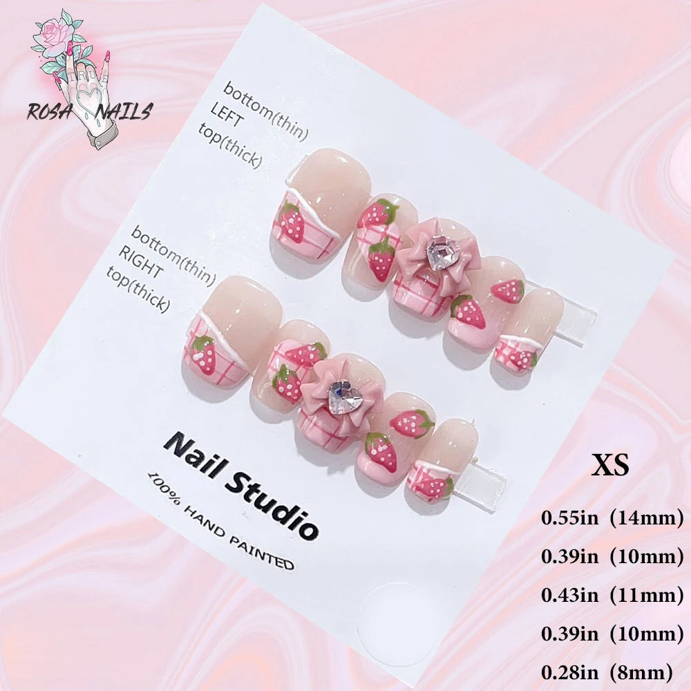 Silver Star Fake Nail Pressons Short Square Clear Rhinestones Punk Tip Saturn Stars False Tips Presson Y2k Black Press on Nails XS (No.24381)