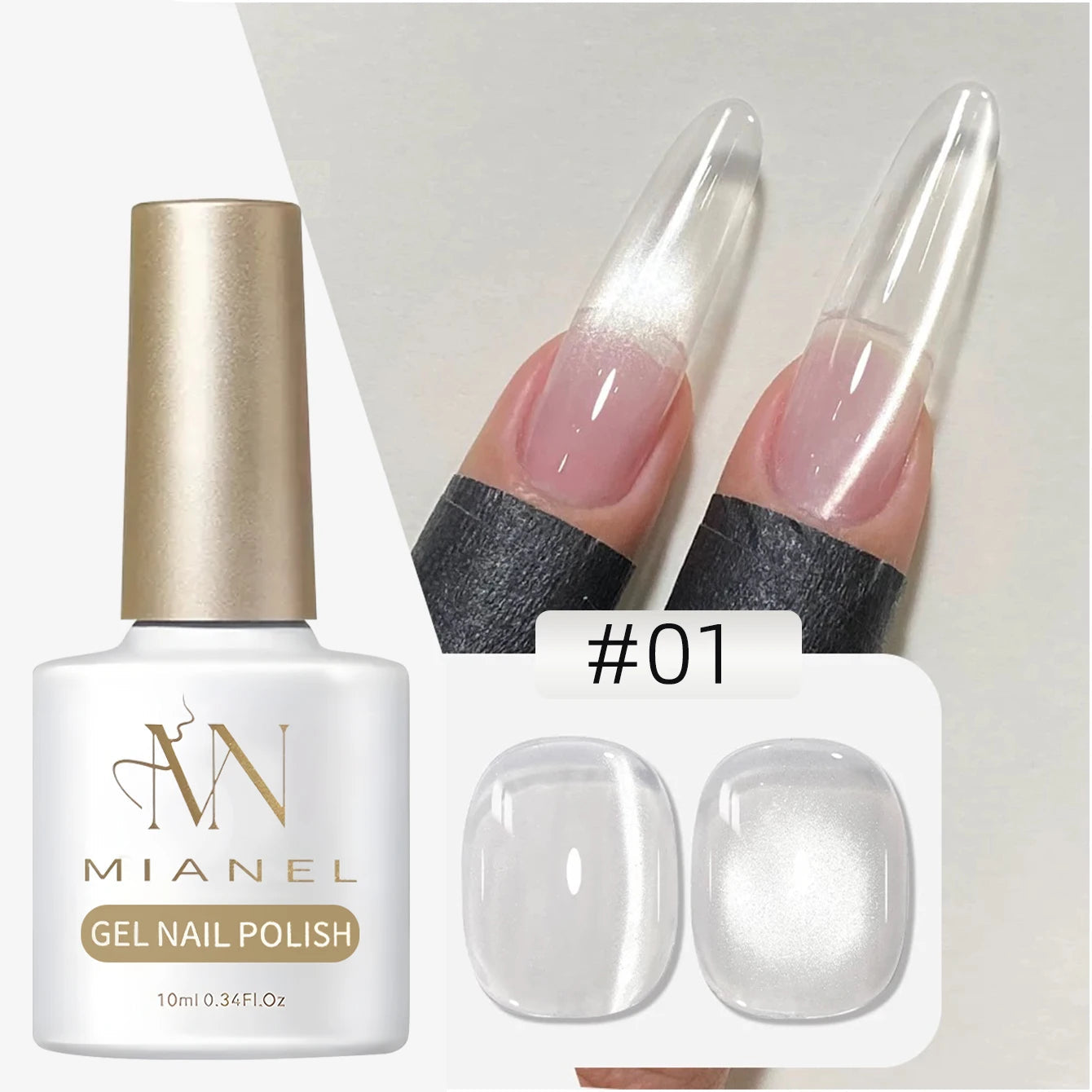 MIANEL 1-6pcs 12ML Christmas Nails Galaxy White Glass Bead Cat Eye Gel Nail Polish Super White Nails Nail Art Nail Supplies 93Abaijinglingmaoy01