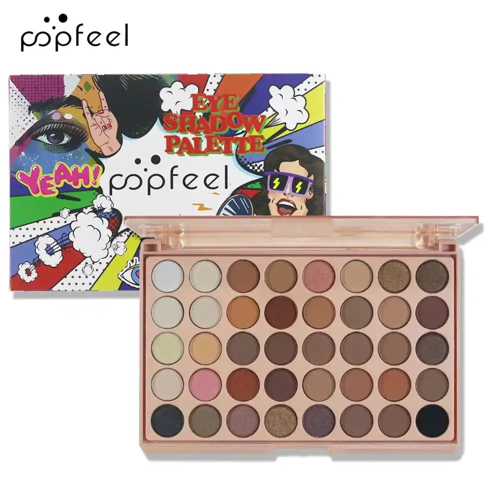 POPFEEL 40 Color Earth Tones &Rainbow Shades Eyeshadow Palette -Long-Lasting, Highly Pigmented, Smooth Matte and Shimmer F...