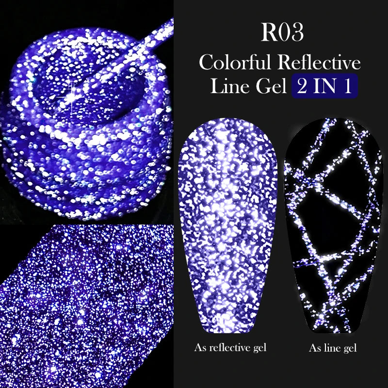 LILYCUTE 5ML Metallic Painting Liner Gel Nail Polish Super Bright Gold Silver Mirror Drawing Gel Semi Permanent Line Frenc...