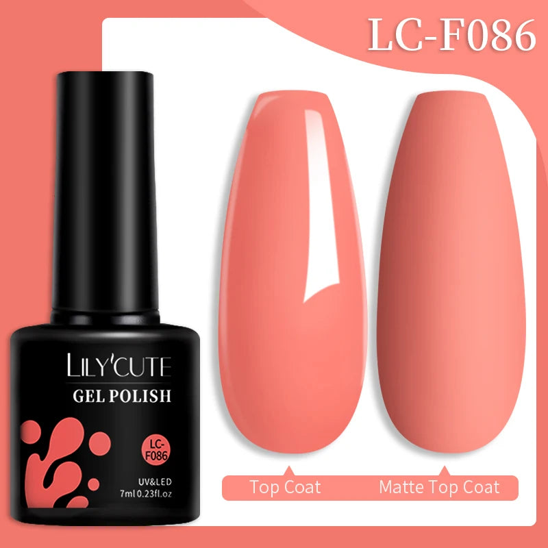 LILYCUTE Ancora Red Color Gel Nail Polish 152 Colors Fall Winter Trendy Long-Lasting French Style For Manicure Nail Art UV...