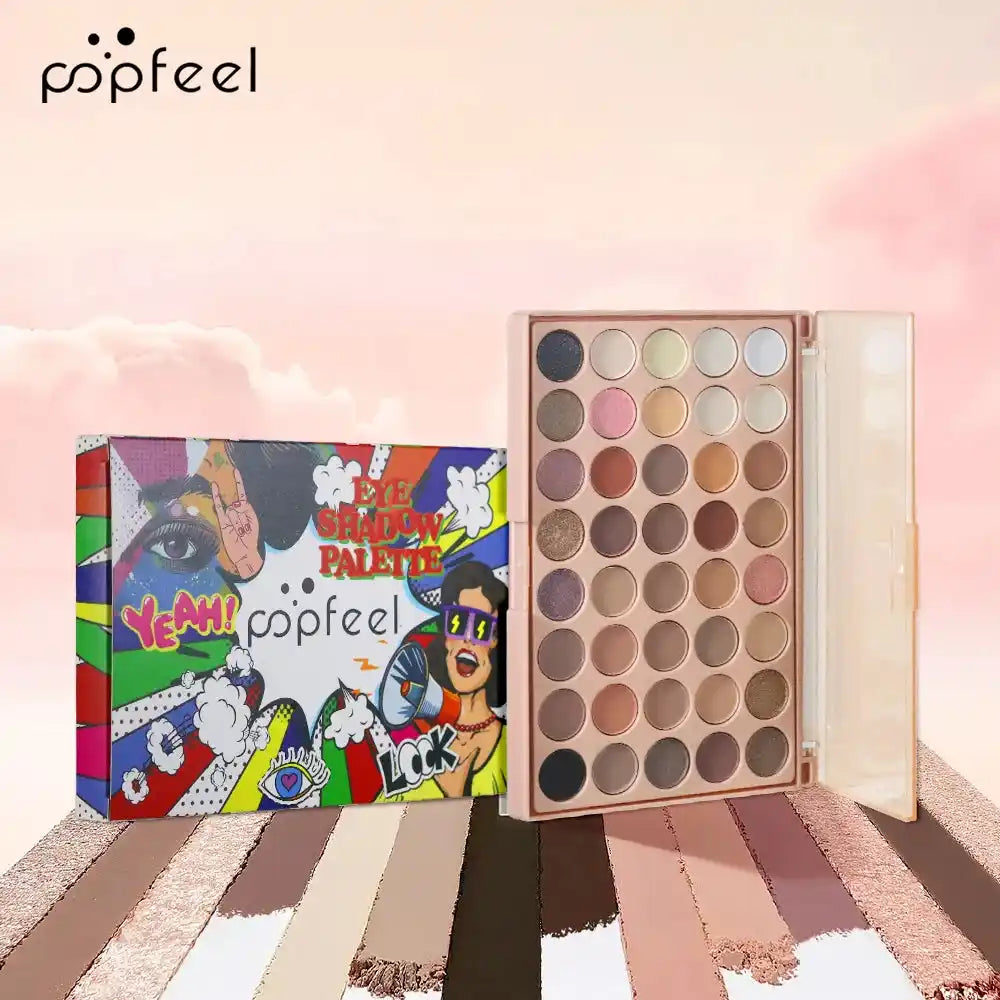POPFEEL 40 Color Earth Tones &Rainbow Shades Eyeshadow Palette -Long-Lasting, Highly Pigmented, Smooth Matte and Shimmer F...