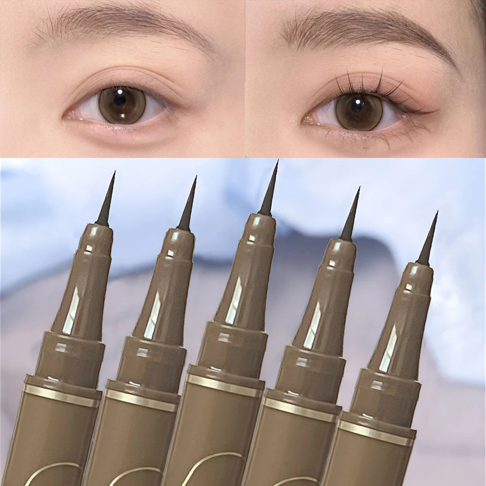 0.008mm Ultra Fine Eyebrow Pen Long Last Smudge Proof Waterproof Sweat-Proof High Pigmented Easy Applying Liquid Eyeliner Pencil Aurora Glow Avenue