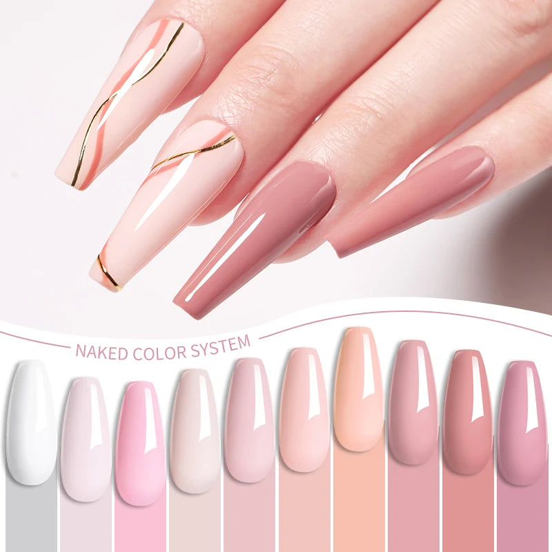 LILYCUTE 6Pcs/Set 7ML Gel DIY Nail Polish Bright Pink Semi Permanent Soak Off UV LED Gel Varnish Nail Art Design Manicure ...