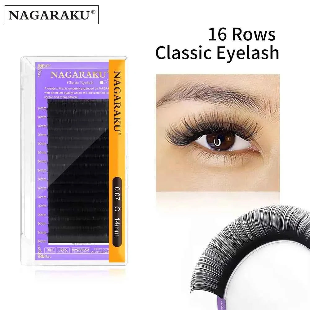NAGARAKU Premium Faux Mink Individual Eyelash Extension Supplies Lashes Natural Soft Mink Eyelash Makeup Classical Eyelash...