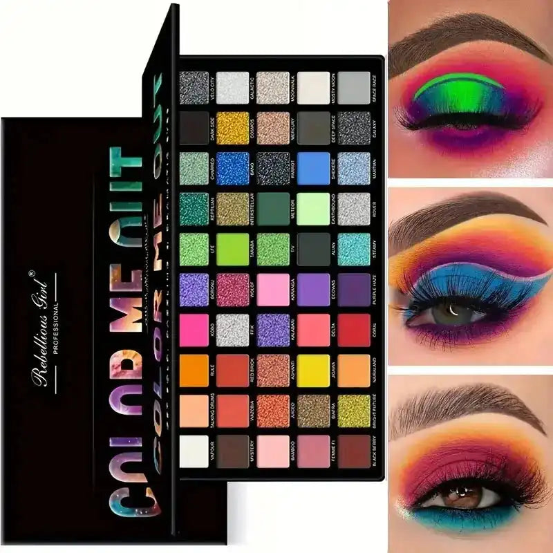 50Color Eye Shadow palette Matte Shimmer Makeup Plate Highly Colored Color Powder Durable Waterproof Eye Shadow Makeup Cos...