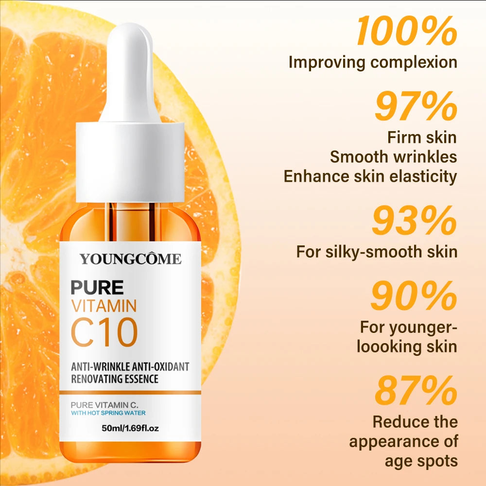 Vitamin C Facial Essence Hyaluronic Acid Dark Skin Brighten Serum Fade Fine Lines Moisturizing Repair Dull Serum Face Skin...