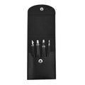 1-4pcs stainless steel eyebrow tweezers, facial hair removal tweezers, makeup eyelashes eye brow clips makeup tool set 4pcs Black x leather